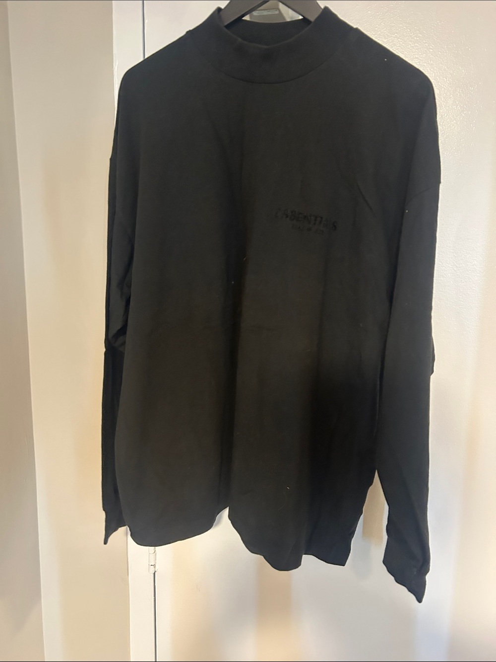 Fear of God Black Long-Sleeve Mock Neck Shirt